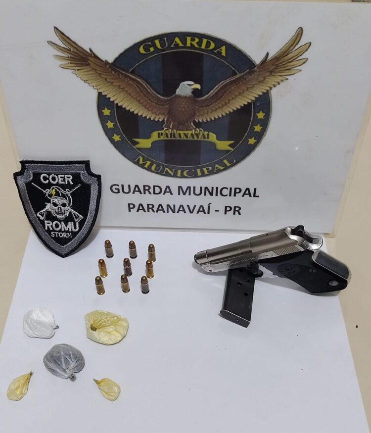 Preso pela Guarda Municipal tinha drogas e arma de fogo