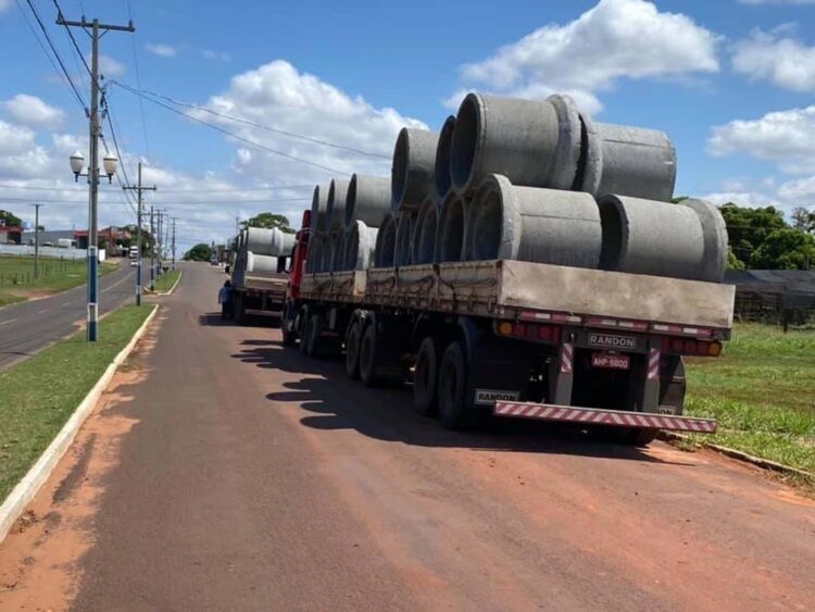 Município recebe novo lote de tubos