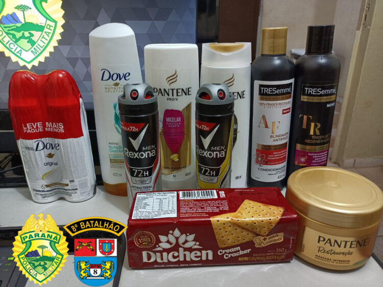 Mulher é presa por furto de produtos estéticos e de higiene pessoal em loja de Paranavaí