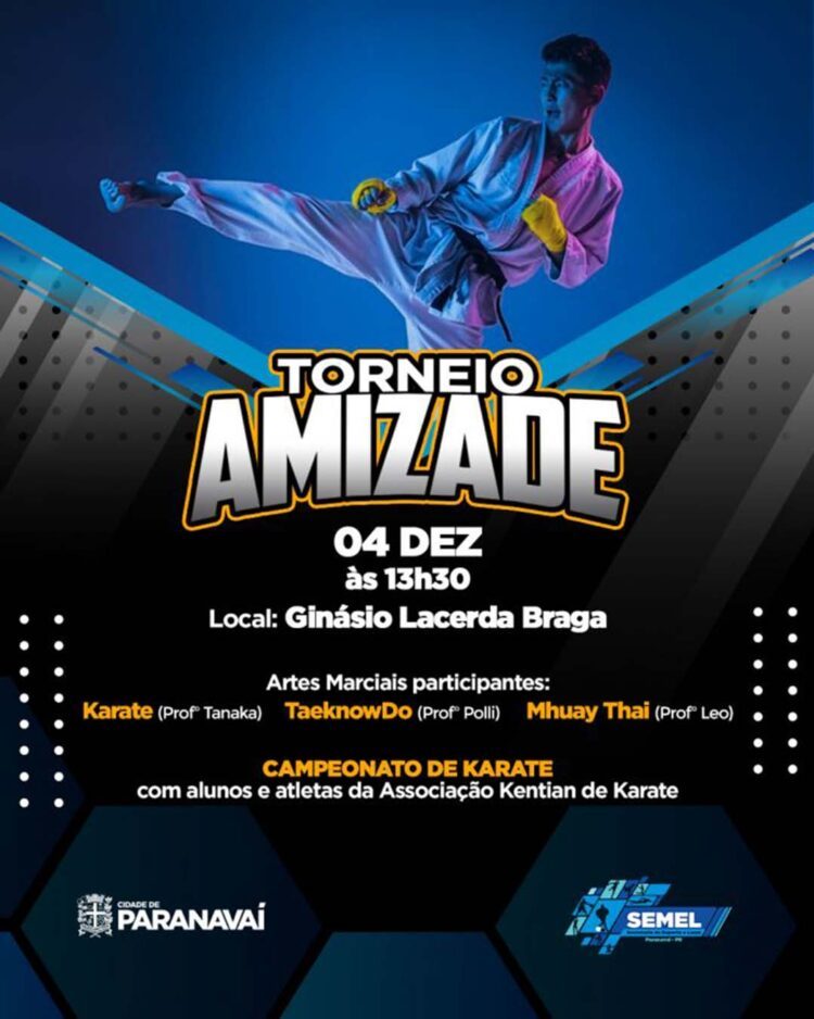 Torneio Amizade vai reunir praticantes  de artes marciais de Paranavaí