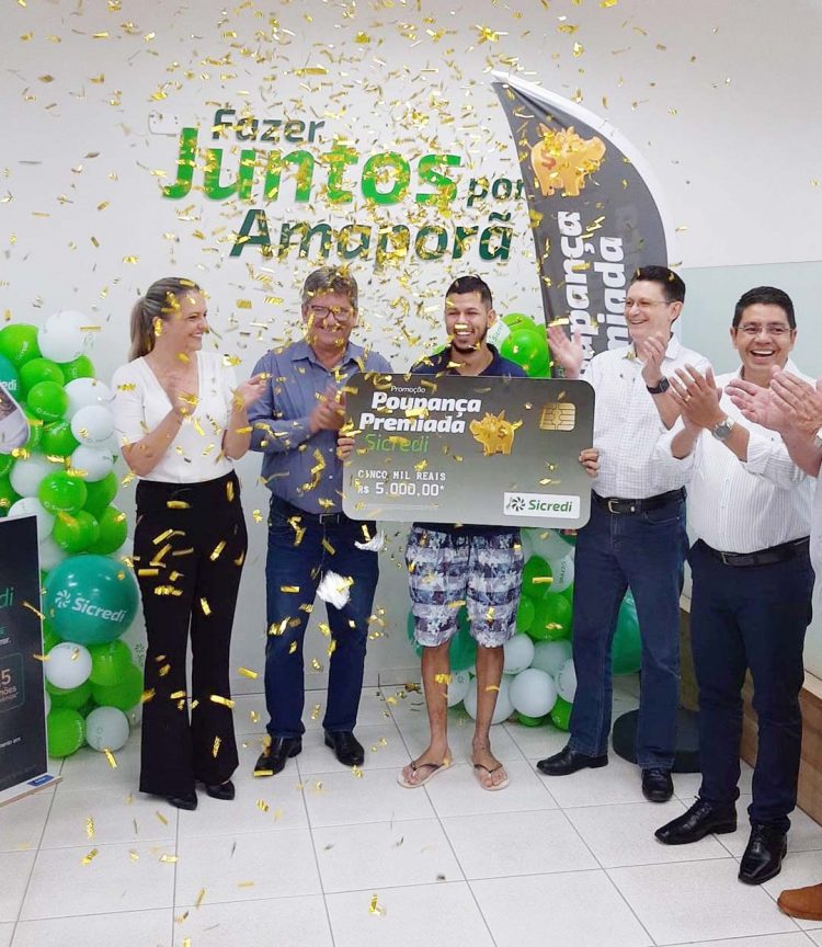 Amaporã tem sorteado na campanha Poupança Premiada Sicredi