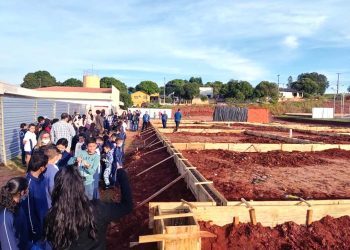 Construção da nova Escola Municipal em  São Pedro do Paraná está a todo vapor