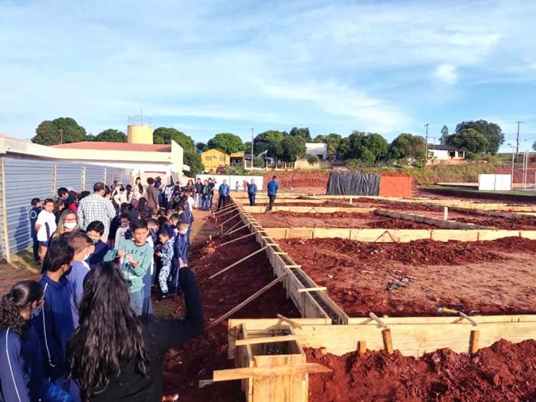 Construção da nova Escola Municipal em  São Pedro do Paraná está a todo vapor