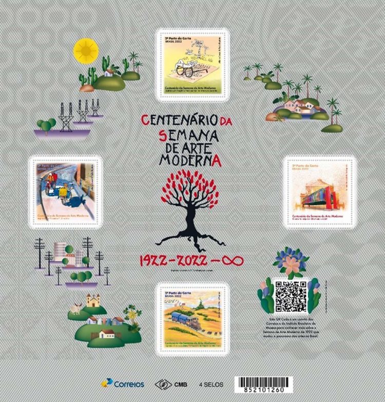 Emissão Postal homenageia os 100 anos da Semana de Arte Moderna