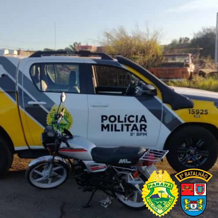 Policiais Militares recuperam moto furtada em Paranavaí