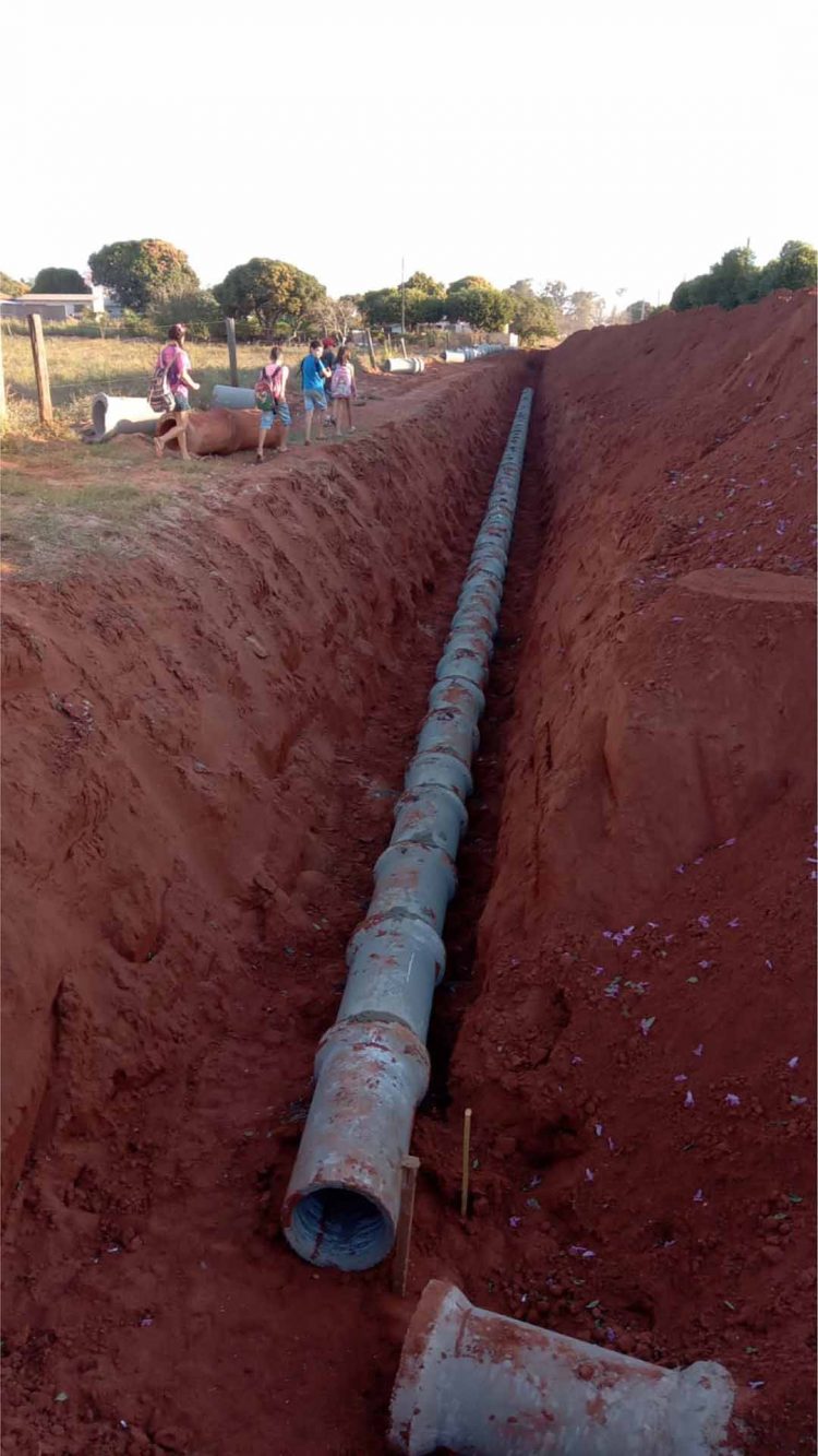 Município inicia obras de galerias  pluviais na Rua Benjamin Constant