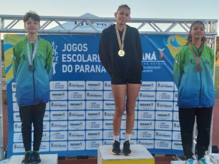 Atletismo de Paranavaí conquista 14  medalha nos Jogos Escolares do Paraná