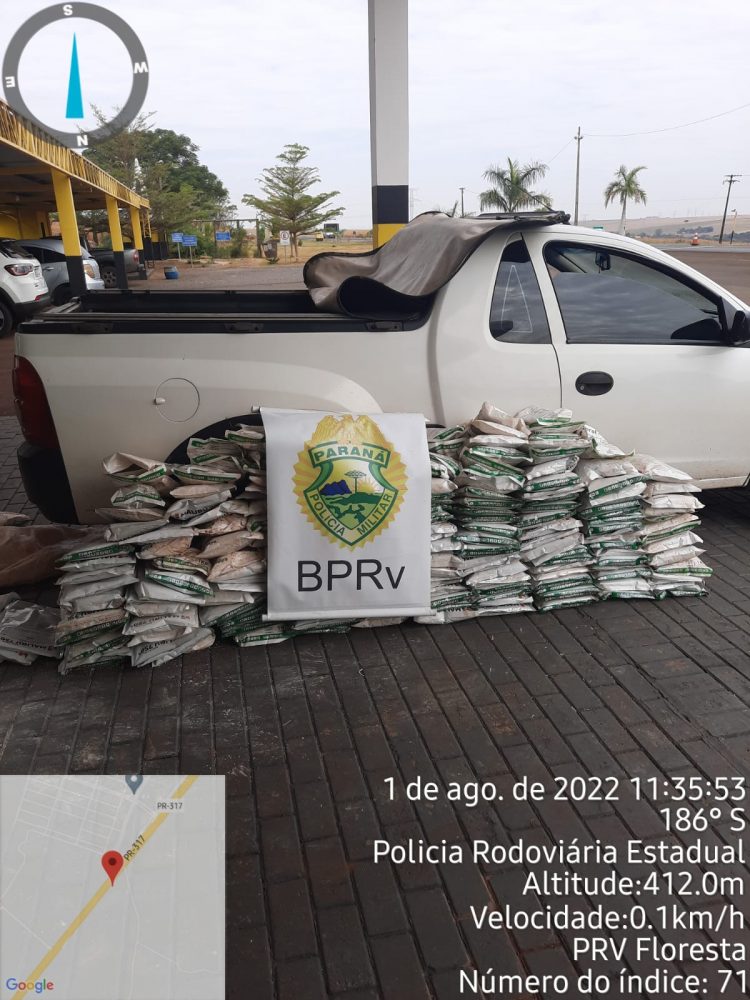 Polícia apreende 200 quilos de agrotóxico após perseguição na PR-317
