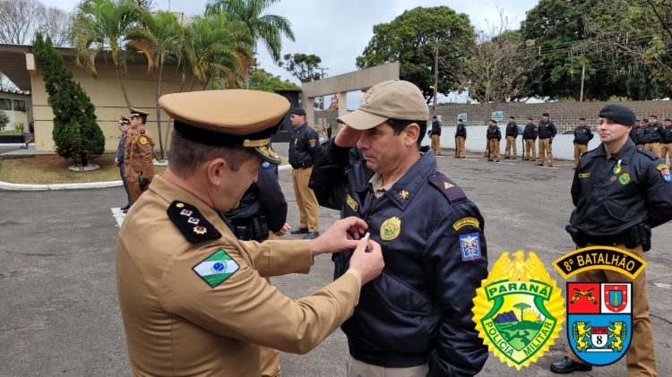 8º Batalhão realiza cerimônia em comemoração aos 168 anos da PM no Paraná