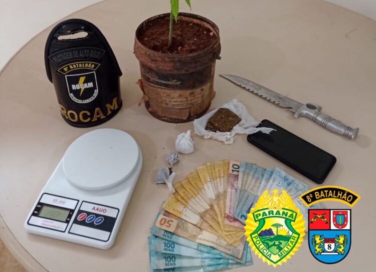 Rocam detém suspeito de tráfico de drogas no Distrito do Sumaré