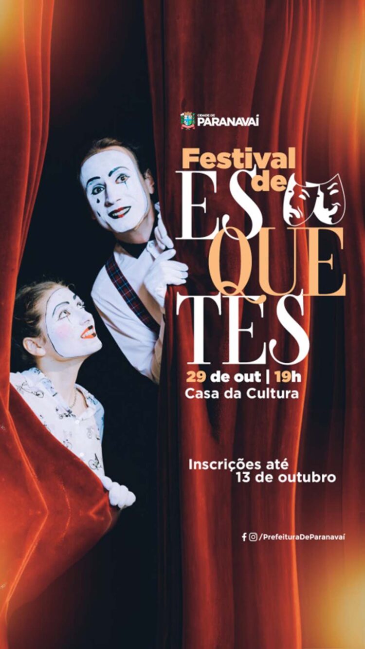 Inscrições para o 11º Festival de Esquetes Teatrais vão até o dia 13 de outubro