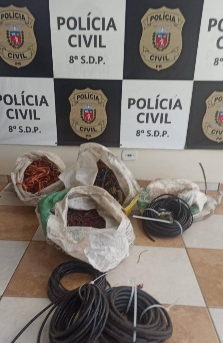 Polícia Civil prende homem suspeito de receptação de fios de cobre furtados