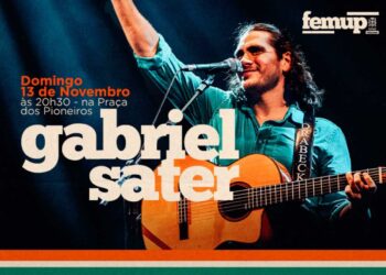 Gabriel Sater fará show gratuito em Paranavaí no encerramento da Semana do Femup