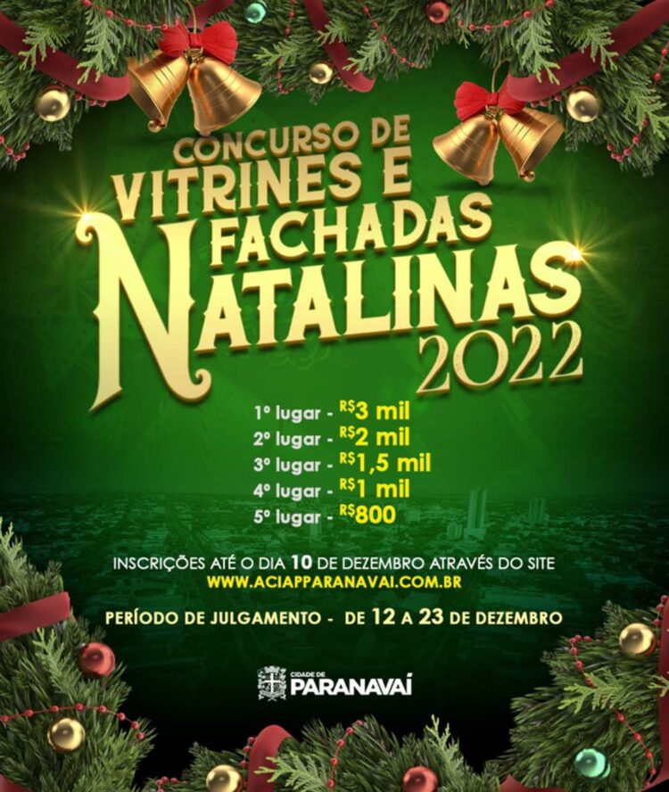 Últimos dias para inscrições para concurso de vitrines e fachadas em Paranavaí