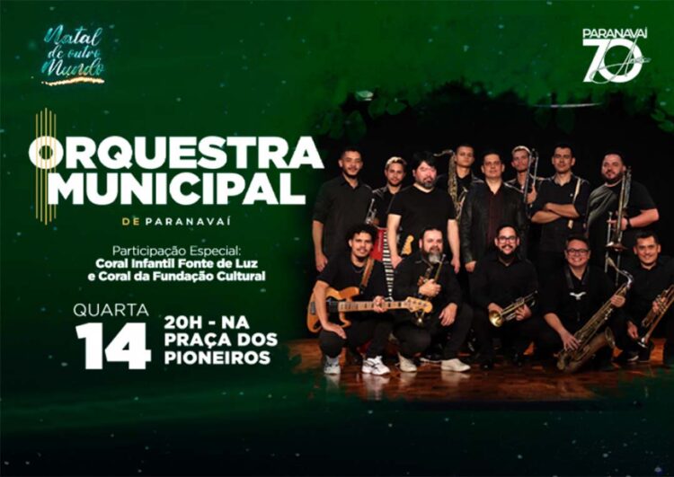 Orquestra Municipal faz concertos especiais de Natal e aniversário de Paranavaí
