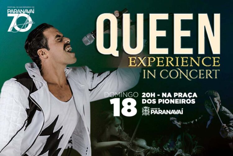 Queen Experience faz show de encerramento do Festival de Aniversário de Paranavaí no domingo