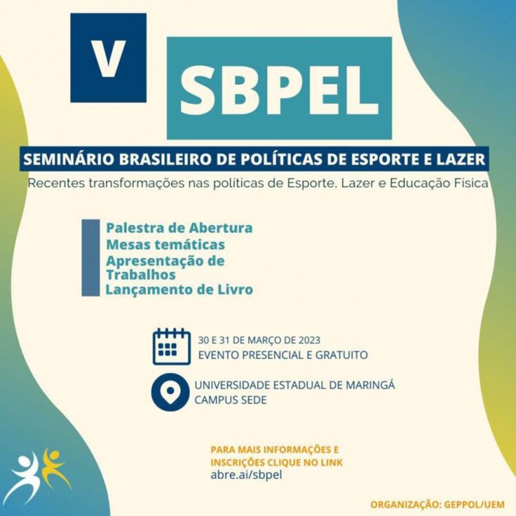 Paranavaí estará representada no V Seminário Brasileiro de Políticas de Esporte e Lazer