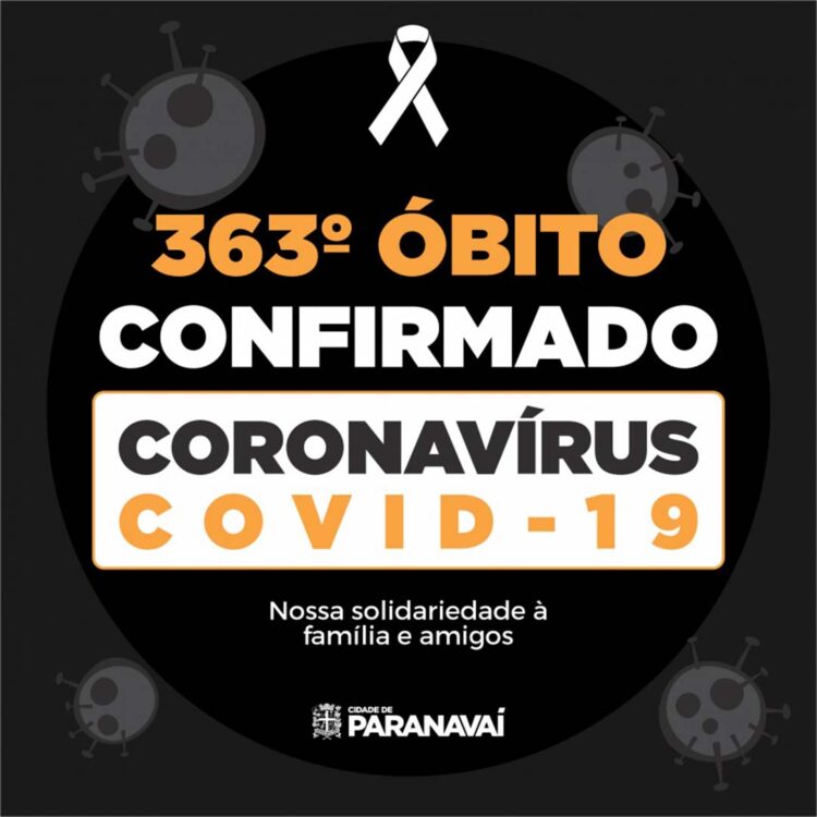 Secretaria de Saúde confirma 363º óbito de paciente de Paranavaí com Covid-19