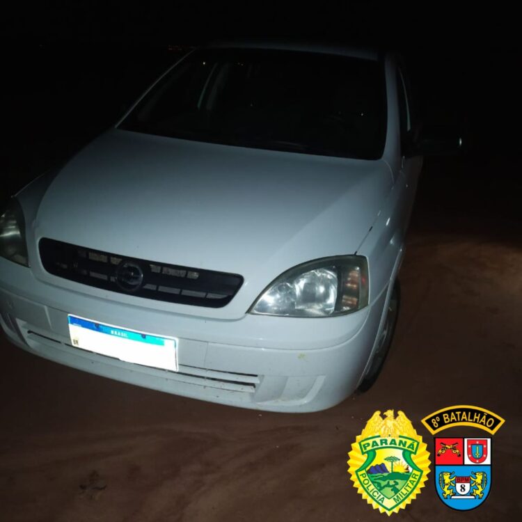 Polícia Militar recupera carro roubado em Amaporã