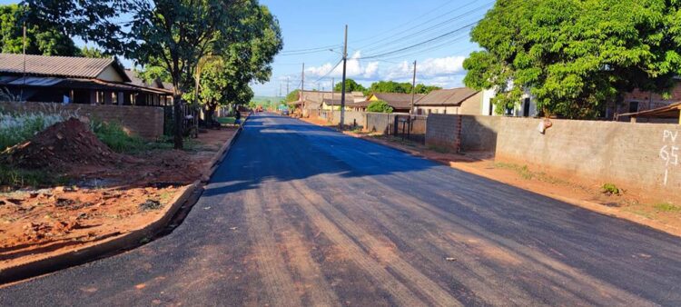 Finalizada pavimentação asfáltica de diversos trechos