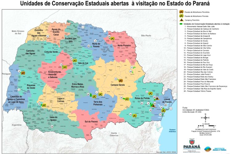IAT disponibiliza mapa com Unidades de Conservação