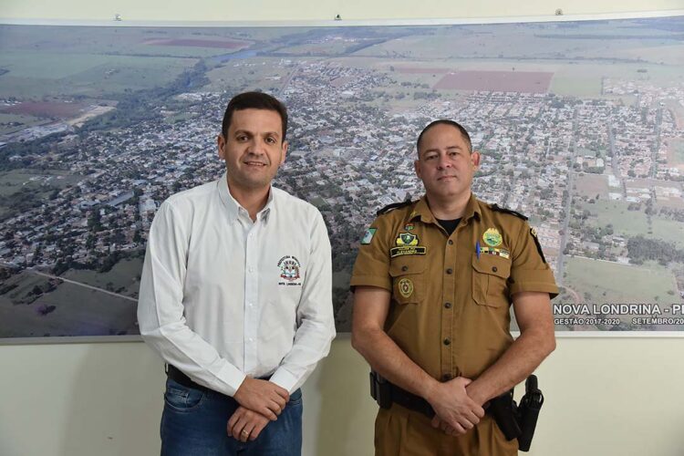 Prefeito e comandante da Polícia Militar  debatem melhorias na sede do Pelotão