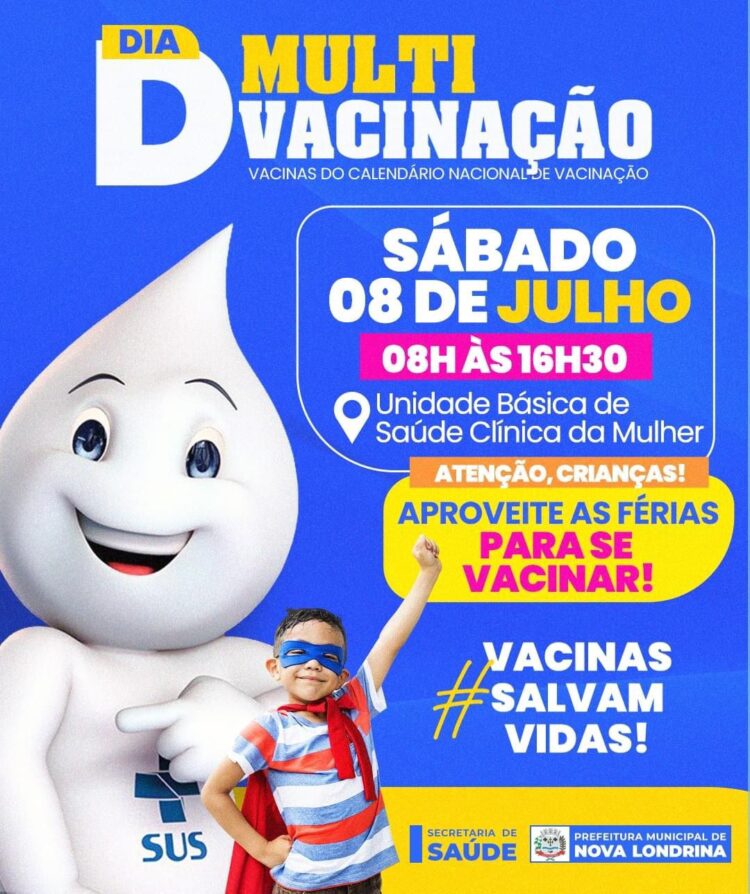 Município realizará Dia D de Multivacinação