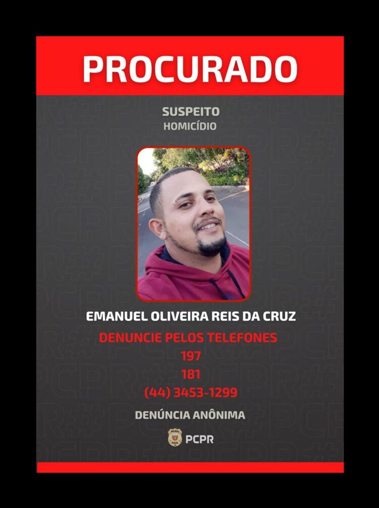 PCPR divulga foto de foragido por homicídio em Santa Isabel do Ivaí