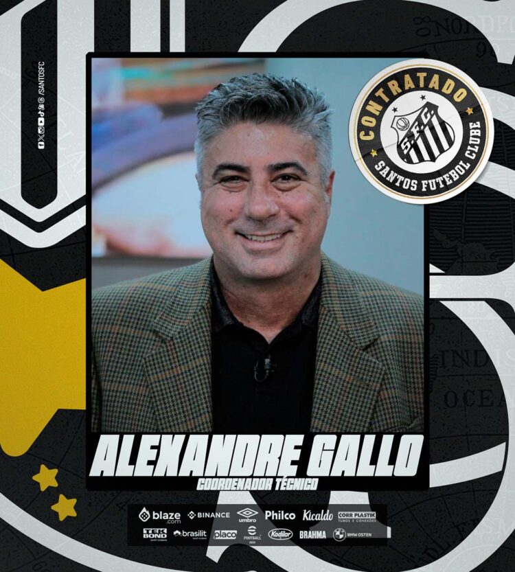 Santos anuncia Alexandre Gallo como novo coordenador técnico