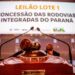 Grupo arremata Lote 1 e tarifa por quilômetro  rodado fica 65% menor no Paraná