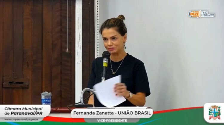 Vereadora de Paranavaí Fernanda Zanatta renuncia às funções legislativas