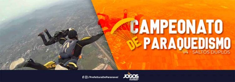 Município abre inscrições para bandas interessadas em realizarem shows durante o campeonato de paraquedismo