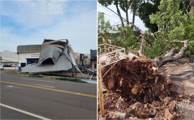 Ventos de 66 km/h atingem Paranavaí e provocam estragos por toda a cidade