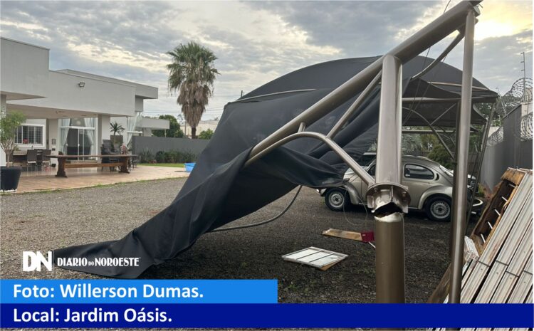 Leitores do Diário do Noroeste enviam fotos dos estragos causados pelo temporal
