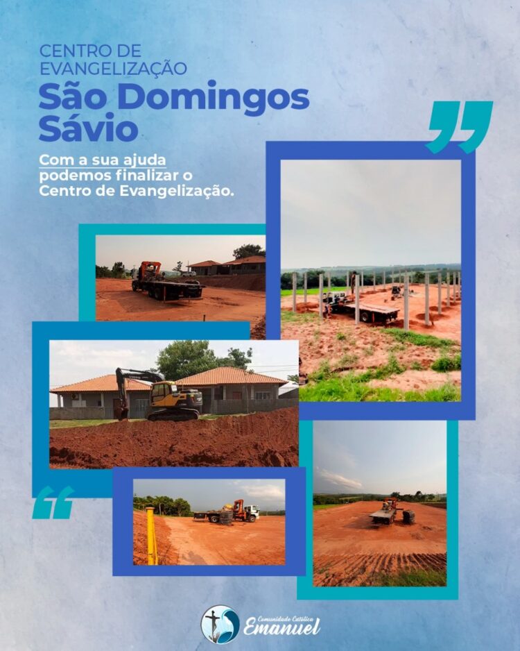 Obras no Centro de Evangelização São Domingos Sávio