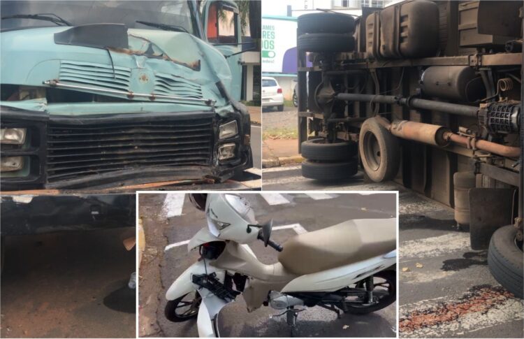 Dois acidentes em sequência e uma pessoa ferida