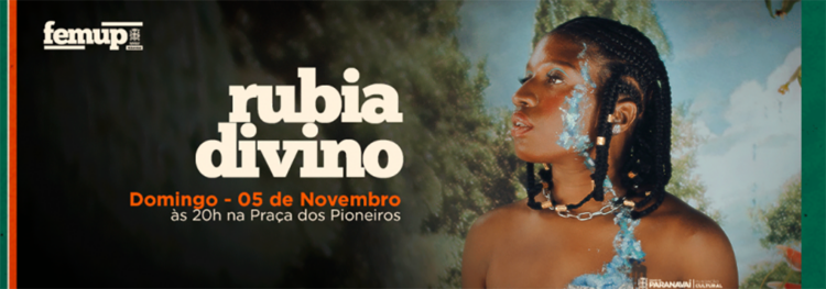 Programação da Semana do Femup começa no domingo com Feira Negritude e show da cantora Rubia Divino