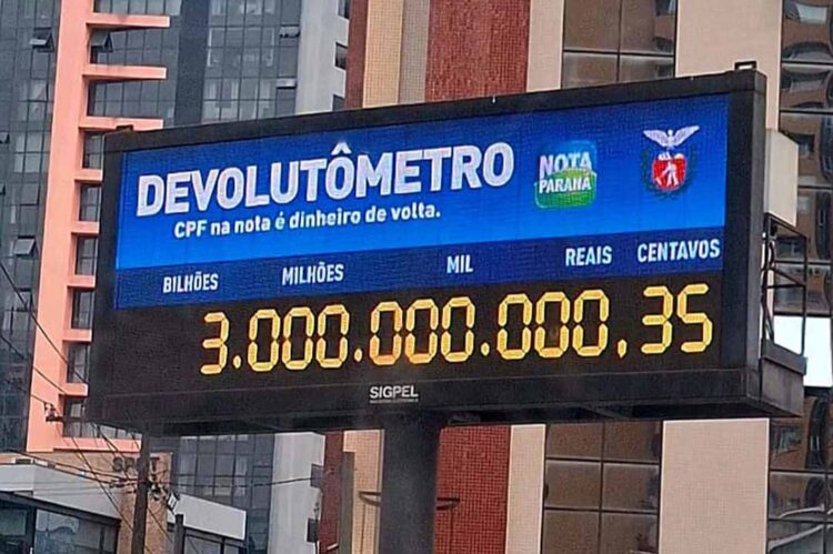 Programa Nota Paraná alcança a marca de R$ 3 bilhões devolvidos aos contribuintes