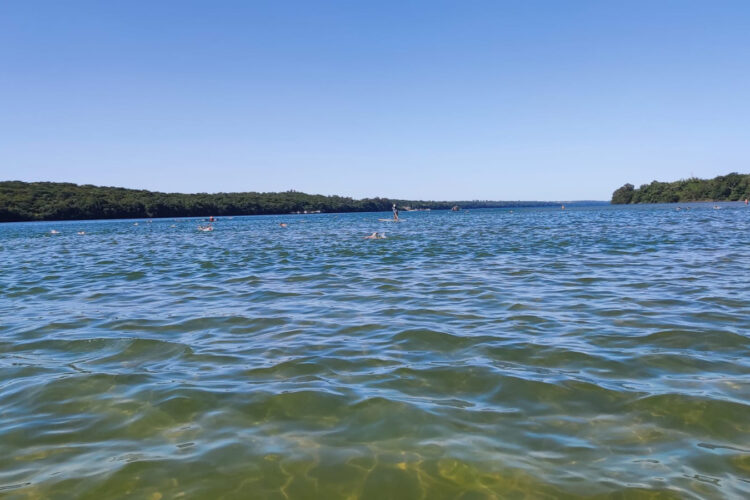 Bombeiros e veranistas participaram de travessia de 2 km no Rio Paraná