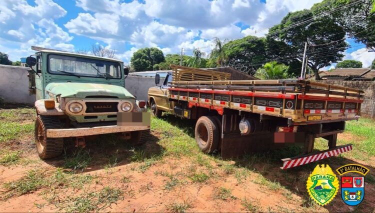 Veículos furtados são localizados na zona rural de Uniflor