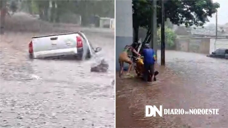 Chuva causa alagamento na região do cemitério
