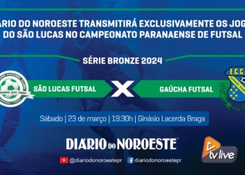 Diário do Noroeste transmitirá jogos  da São Lucas no Campeonato Paranaense de Futsal