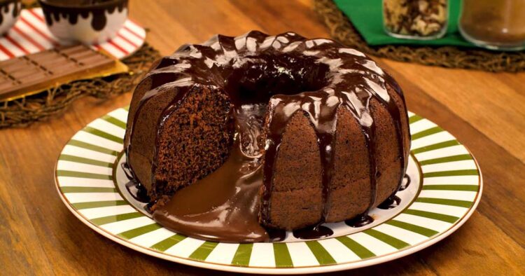 Bolo vulcão de chocolate