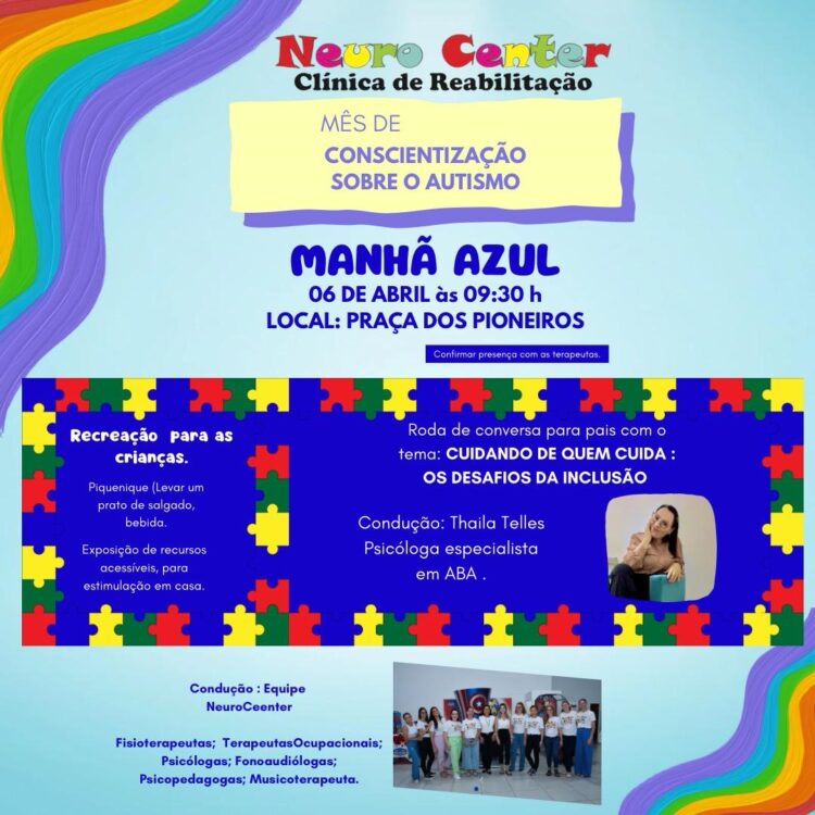 Evento de Conscientização sobre o Autismo será realizado no próximo sábado (6) em Paranavaí