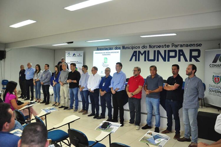 Municípios da Amunpar aderem a programa  estadual de regularização fundiária