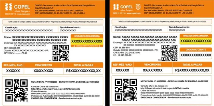 Copel orienta sobre alterações visuais  na conta de luz dos paranaenses
