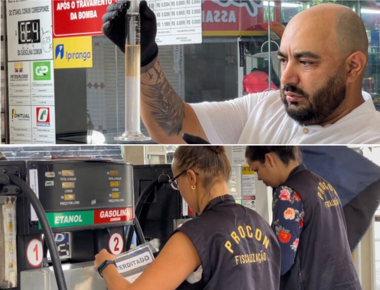 Fiscais do Procon confirmam qualidade do produto e desinterditam posto de combustível
