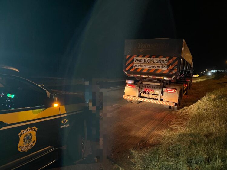 Motorista é preso por dirigir treminhão alcoolizado na BR-376 em Nova Esperança