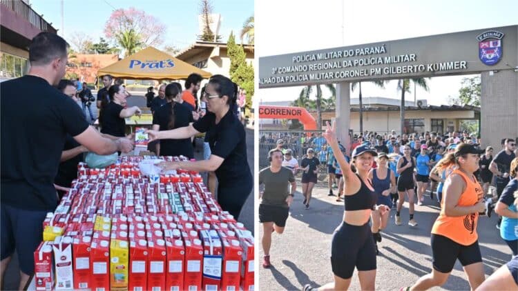 743 litros de leite foram arrecadados na Corrida Solidária