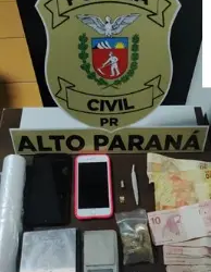 Jovem de 18 anos é preso em flagrante por tráfico de drogas em Alto Paraná